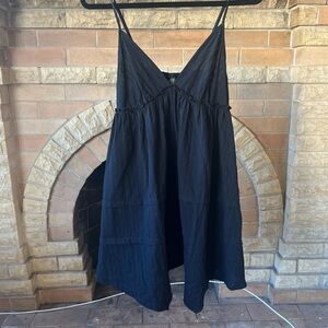 SHORT BLACK SUMMER COVER UP DRESS